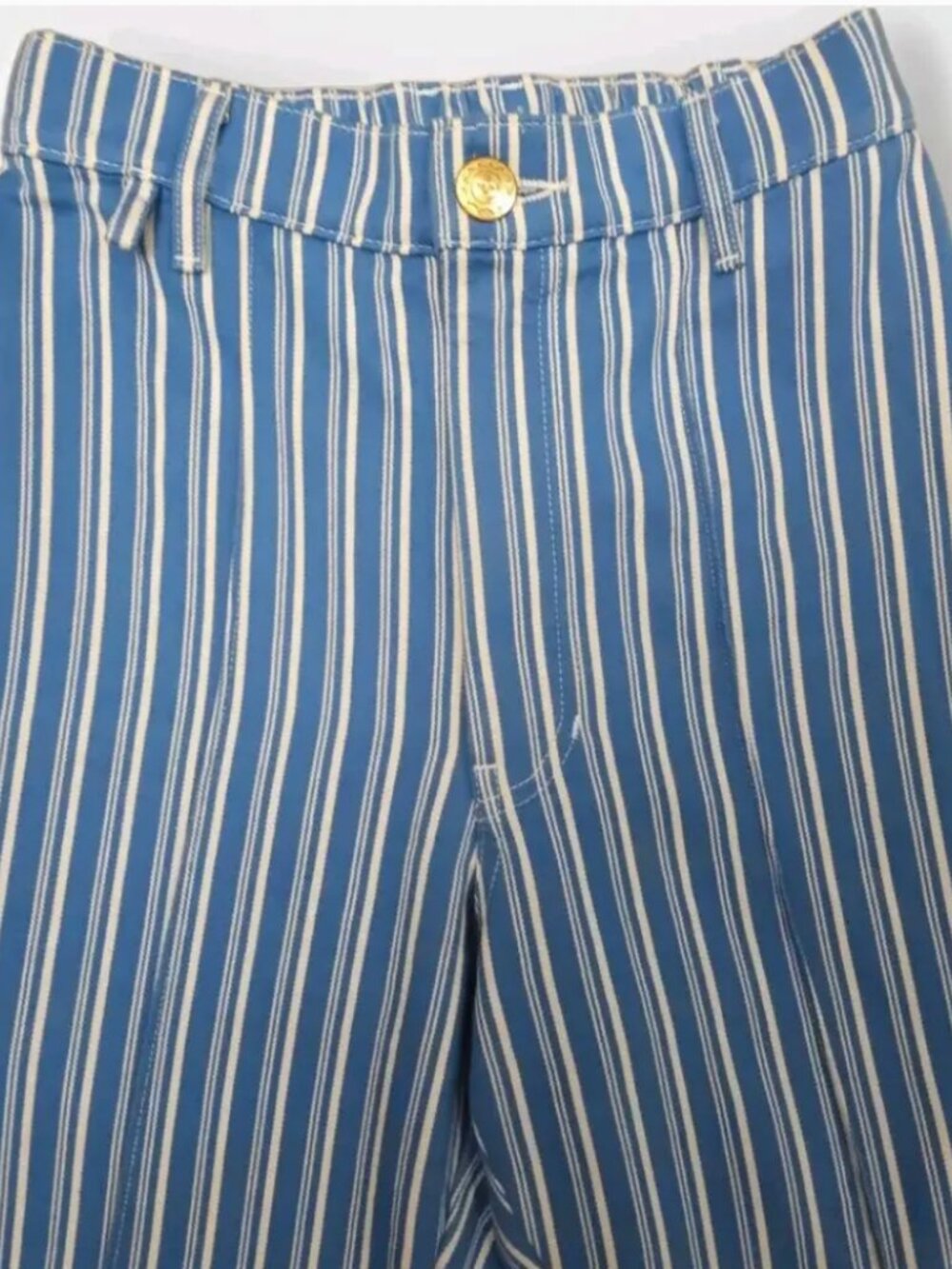 Big Bud Press / Work Pants / Size L / Limited Run Turquoise + White Stripe 💦 🌊 - Picture 2 of 10